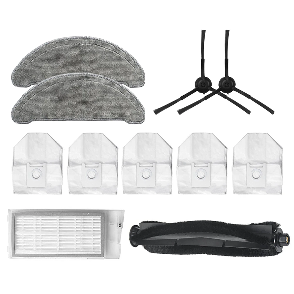 

Mops Cloths Dust Bags Rolling Main Brush Side Brush HEPA Filter for Roidmi EVE Plus Robot Vacuum Cleaner Parts