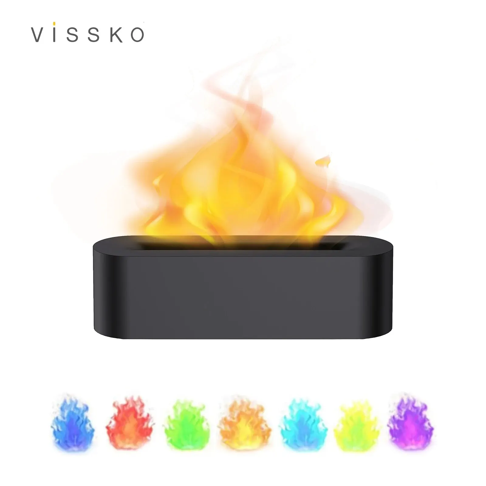 Современный RGB ароматический диффузор с эффектом пламени