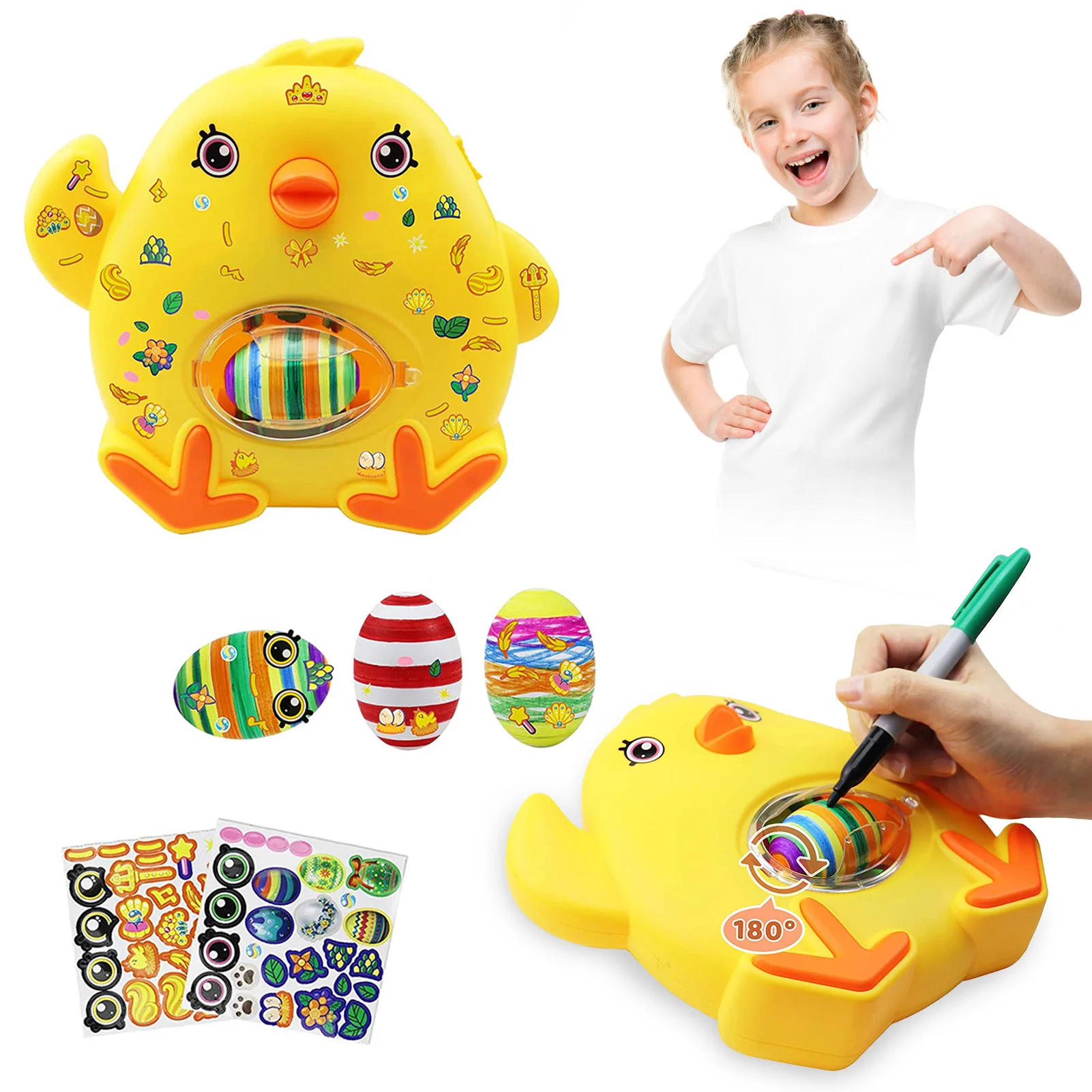 

Egg Painting Kit Easter Egg Whirler Easter Egg Decorator Kit DIY Egg Decorating Tools For Christmas Easter Kids Craft