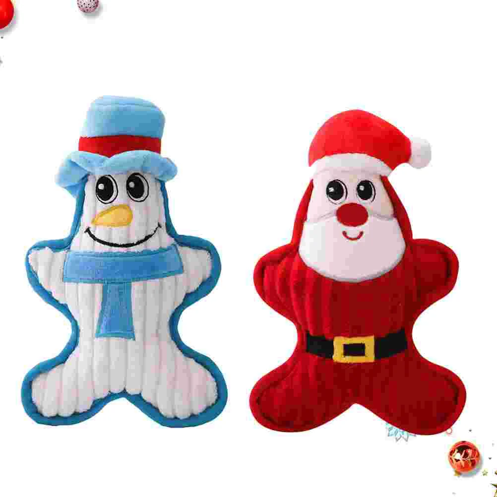 

Toy Dog Squeaky Puppy Christmas Toys Plush Chew Man Bite Pet Teething Gingerbread Softdoll Snowman Cat Holiday Biting Chasing