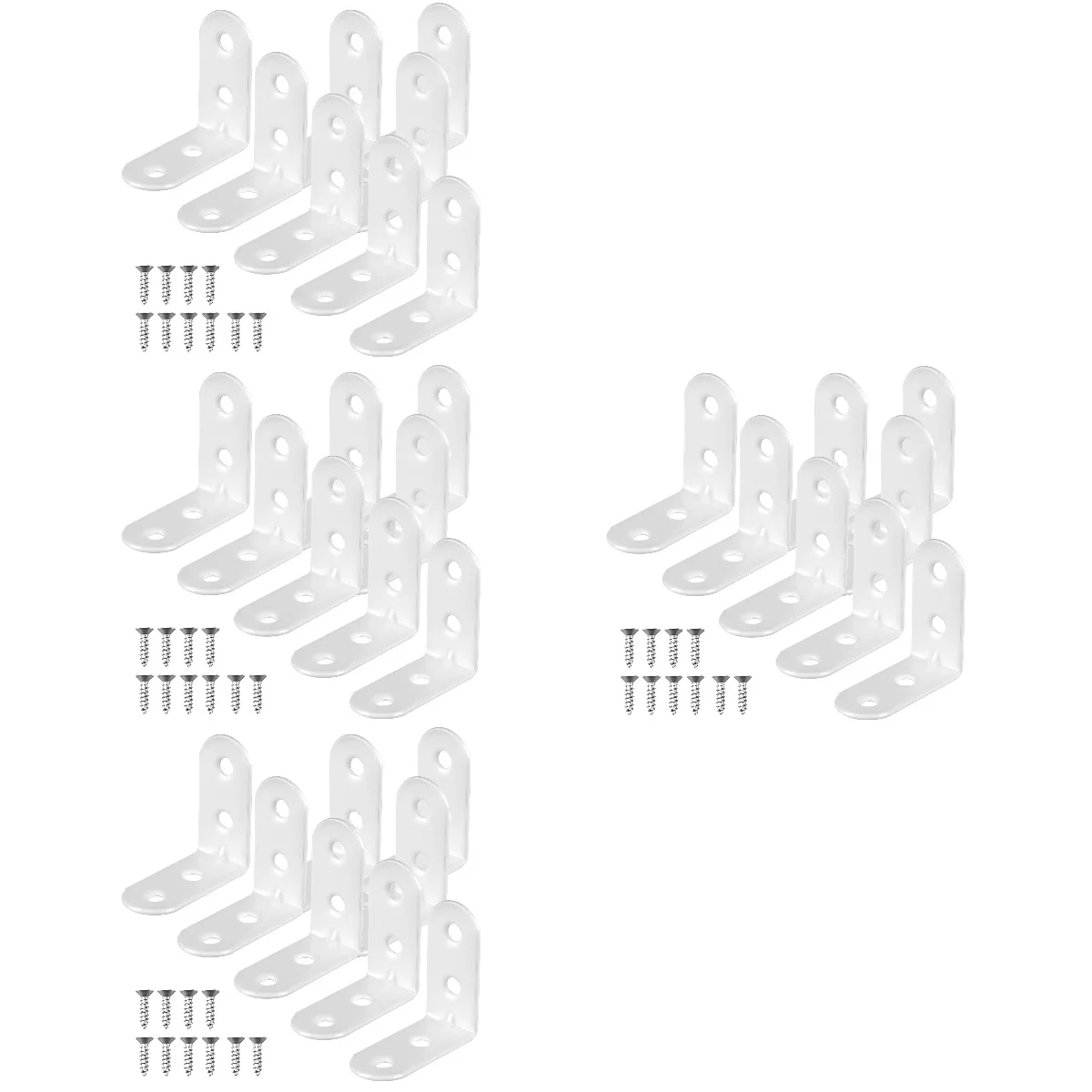 

4 Sets Repairing Accessories Smooth Surface Sturdy Iron Premium Corner Brackets and Screws Corner Braces with Screws