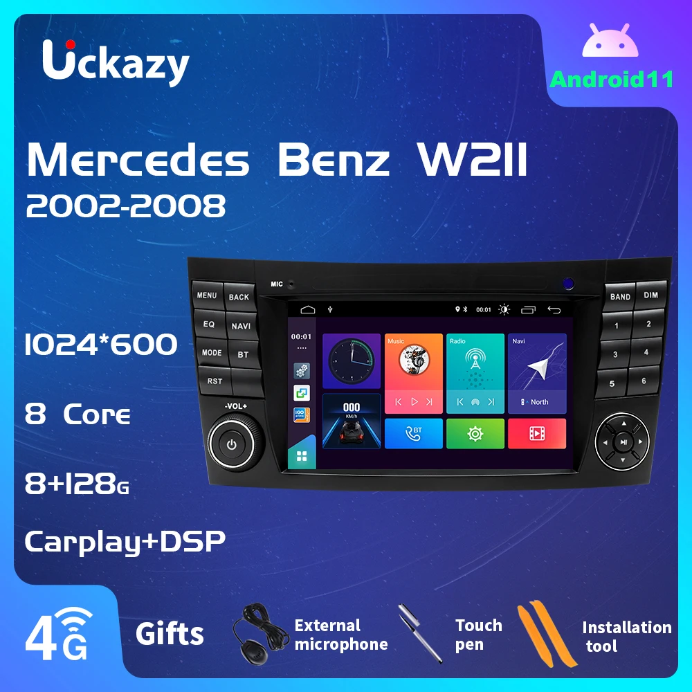 Автомагнитола Uckazy 2 din Android для Mercedes Benz E-class 11 W211 E200 E220 E300 E350 E240 E280 CLSCLASS W219