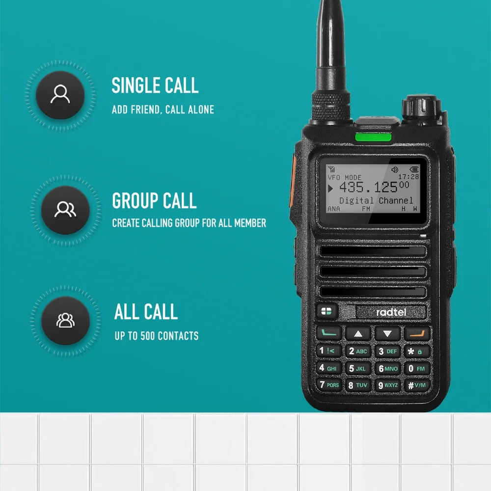 Radtel RT-4D DMR Радио Цифровая рация Двухрежимная аналоговая двусторонняя