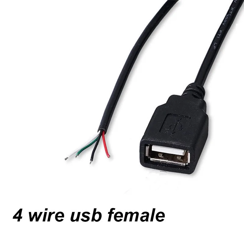 0,3 м USB 2.0 Тип A Мужской Женский 2-контактный 4-контактный микро-USB ремонтный сварочный кабель Адаптер питания для зарядки DIY Разъем 2 4 ядра s1