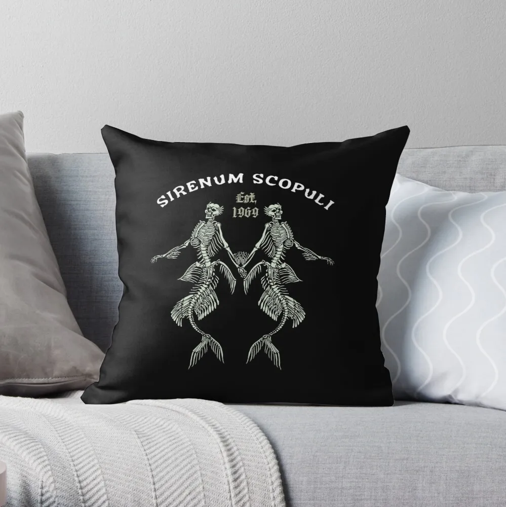 

Goth Punk Siren Mermaid Skeleton Sirenum Scopuli Skull Throw Pillow Print Zipper Decorative Pillowcase Car Cushion Cover