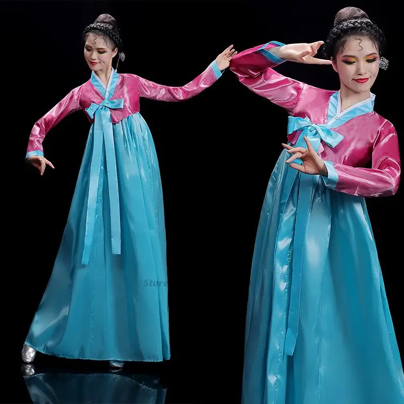 

2022 старинные корейские традиционные костюмы hanbok для выступлений женский элегантный дворец hanbok корейский Свадебный танцевальный костюм