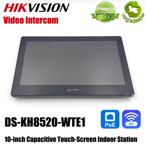 Оригинальный Hikvision DS-KH8520-WTE1 10-дюймовый видеодомофон, внутренняя станция, беспроводной цветной TFT-экран