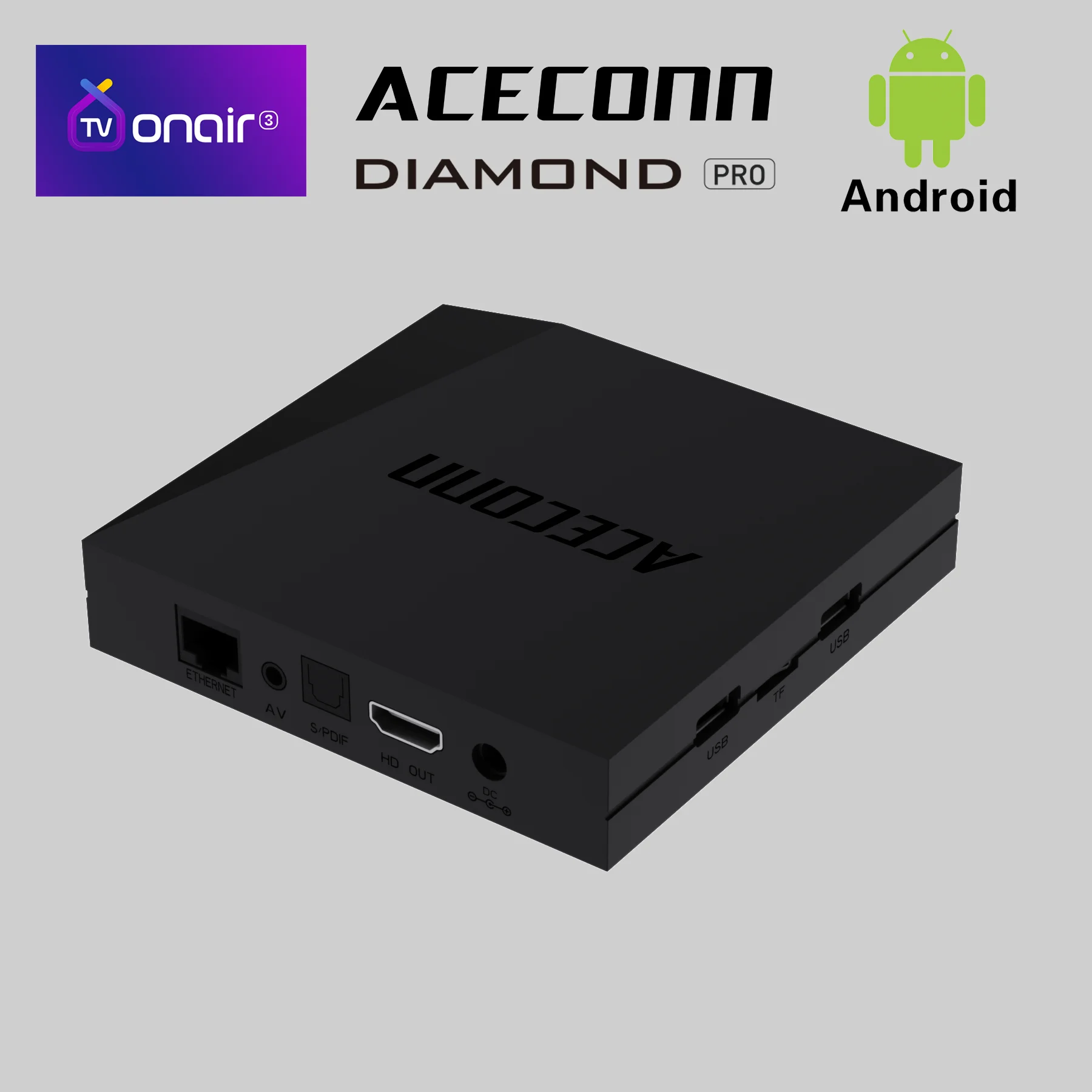 Фото ACECONN IPTV TV Box TVONAIR3 2 ГБ DDR4 32 ГБ Diamond Pro WiFi6 BT Пульт дистанционного управления №4