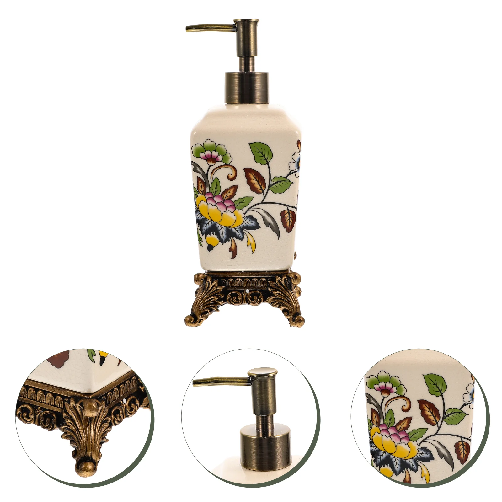 

Bottle Dispenser Soap Lotion Shampoo Ceramic Pump Holder Container Storage Travel Empty Bottles Hand Dish Hotel Porcelain