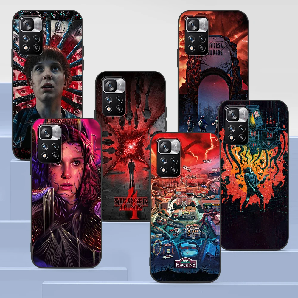 

Stranger Things TV Case for Xiaomi Redmi Note 10 9S 11 9 8 11E Pro K40 Soft Silicon Black Phone Cover 9C 9A 8T 7 7A 10C 9i Print