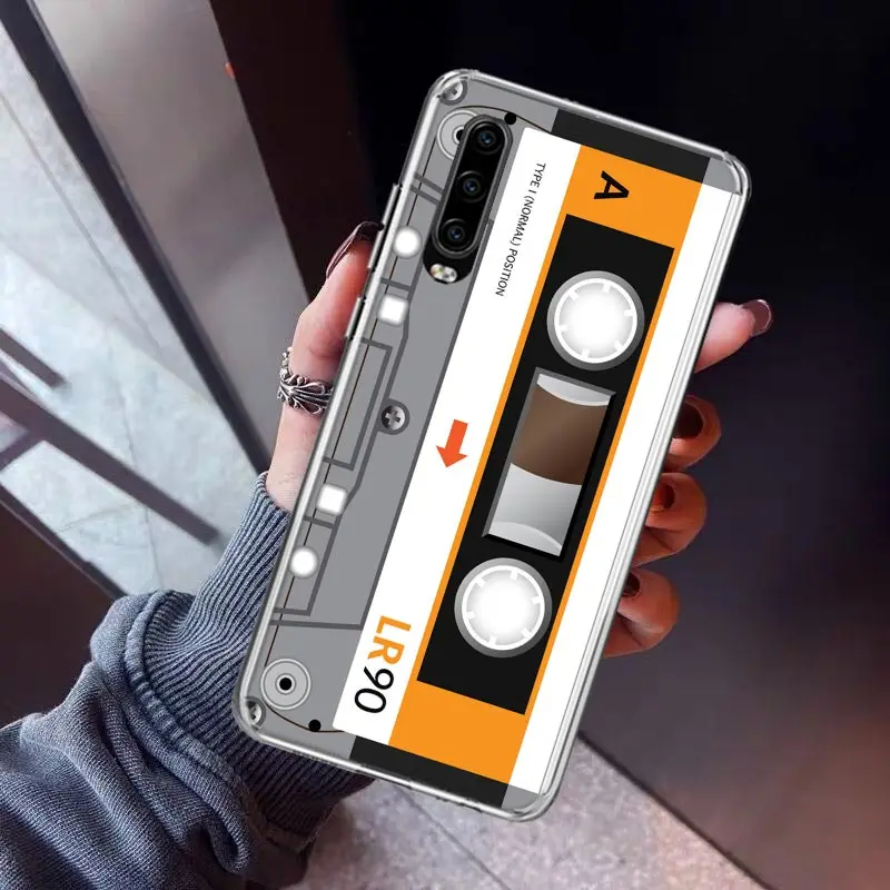 Винтажный Магнитный чехол-кассета со старинной лентой для телефона Huawei P40 P30 P20 P10