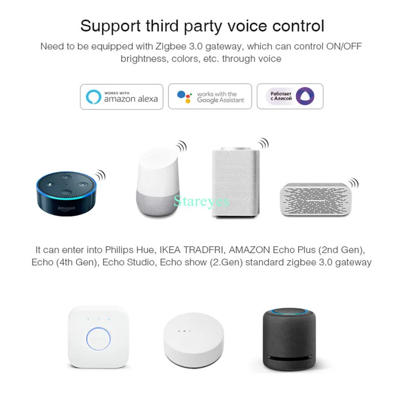 Светодиодная смарт-лента Zigbee светодиодная лампа с теплым белым светом RGB RGBW RGBCCT