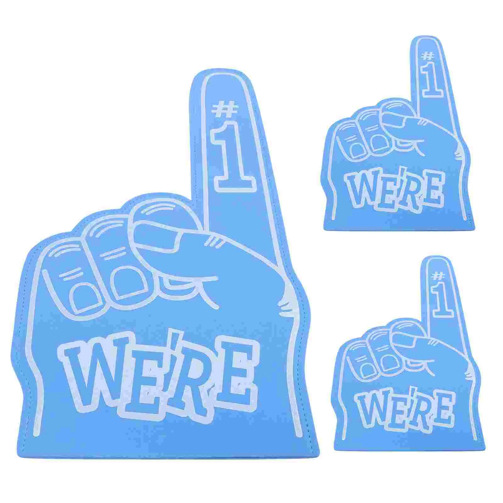 

3 Pcs Kid Toys Girls Foam Fingers Cheerleading Pompom Sports Cheering Bulk Noise Makers Party Favors Football Game Child