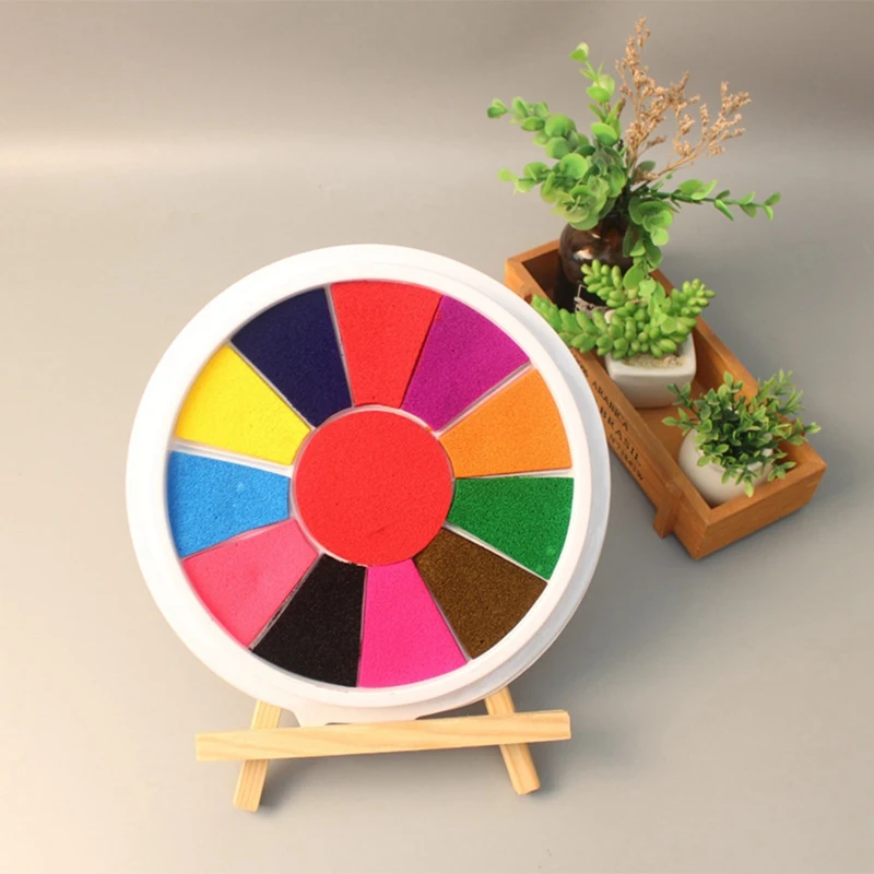 12 цветов крафт чернильный коврик акварельные краски моющиеся фотообои для детей