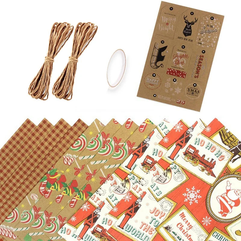 

Wrapping Paper Sheets,For Christmas Birthday Party Wrapping Paper Set Of 12 Gift Wrap Papers,Present Gift Wrapping Paper