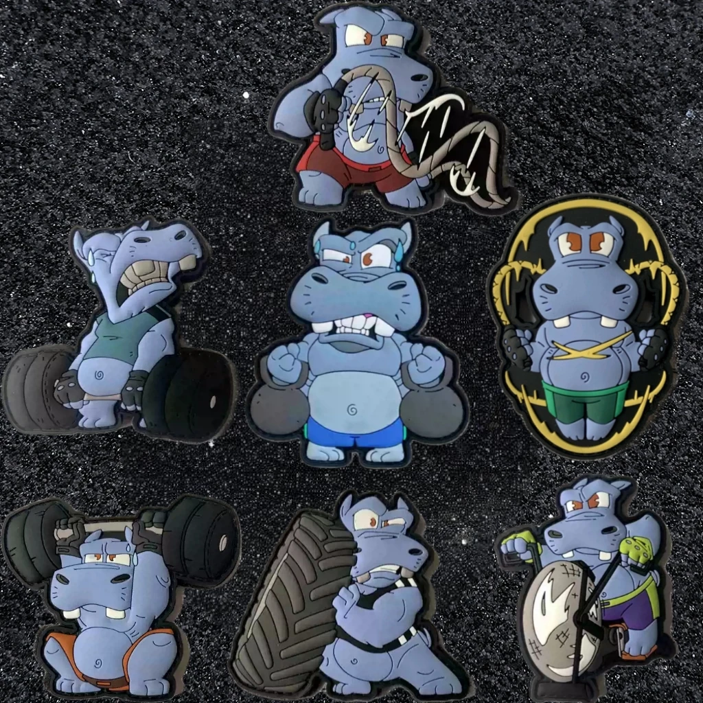 Tacopsgear бегемоты для фитнеса серии бегемота 3D Мягкие ПВХ нашивки немецкий