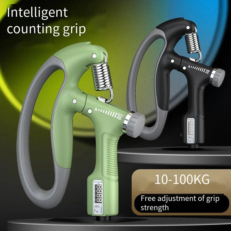

100kg Adjustable Heavy Grip Fitness Electronic Counter Hand Grip Wrist Increase Strength Spring Finger Adjustable