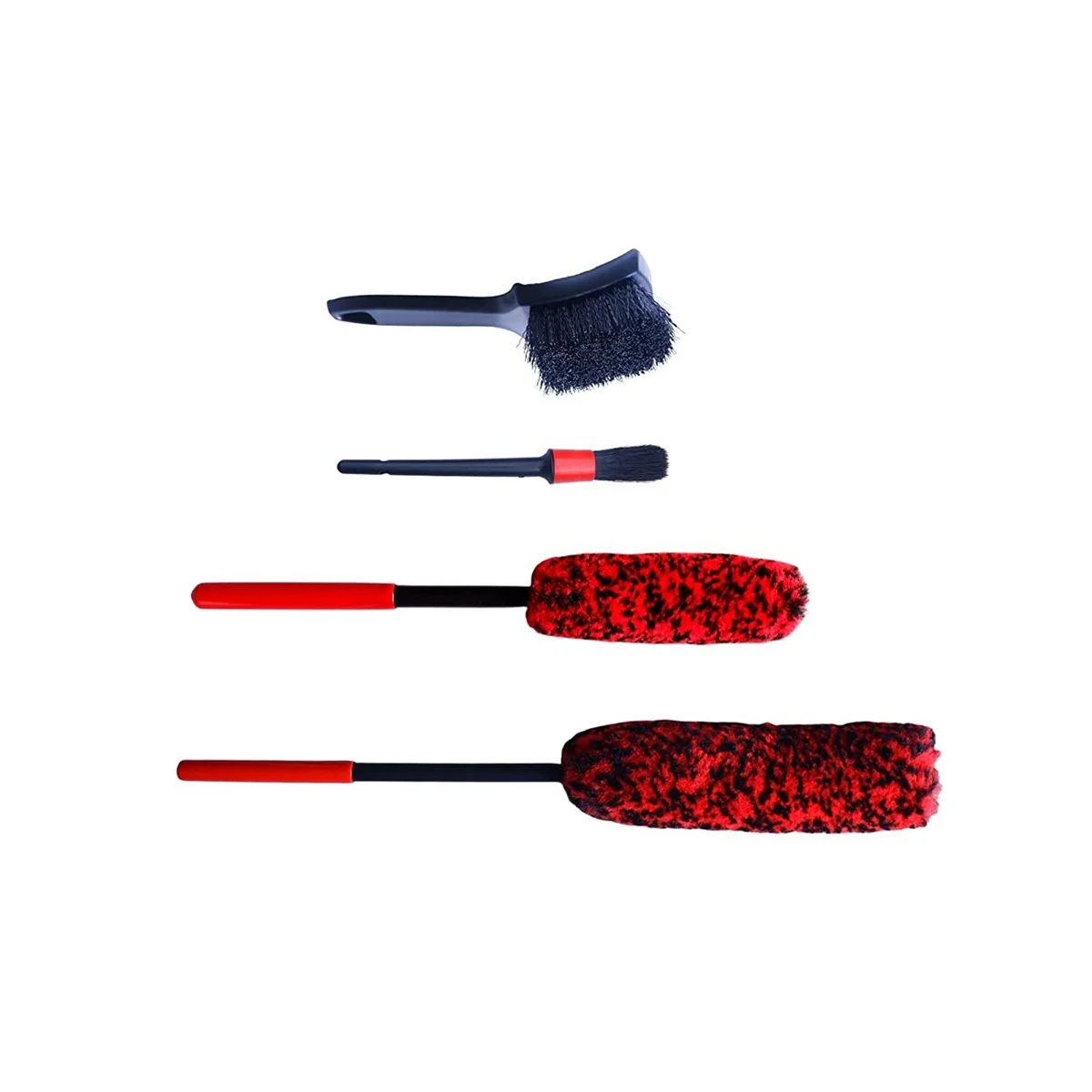 

4 Pack Wheel Brush Kit for Cleaning Wheel and Tire, Soft Wheel Cleaning Brush, Detailing Brush and Stiff Tire Brush