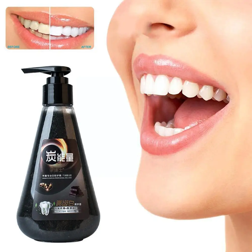

Бамбуковая угольная черная зубная паста Глубокая очистка мятный вкус дыхание здоровье косметические пятна Maquiagem отбеливание 210 г уход за зубами L2L4