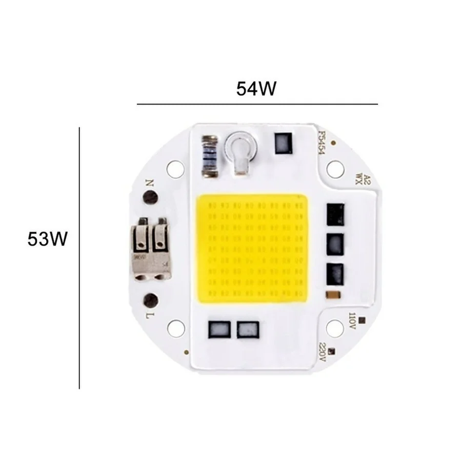9pcs/ lot 100W 70W 50W COB LED Chip 220V 110V LED COB Chip Welding Free Diode for Spotlight Floodlight Smart IC No Need Driver images - 6