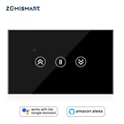Умный выключатель для штор Tuya, настенный выключатель с колесиками и мотором, настройка ограничений для умного срока службы, сенсорная панель черного и белого цвета для Alexa и Google Home