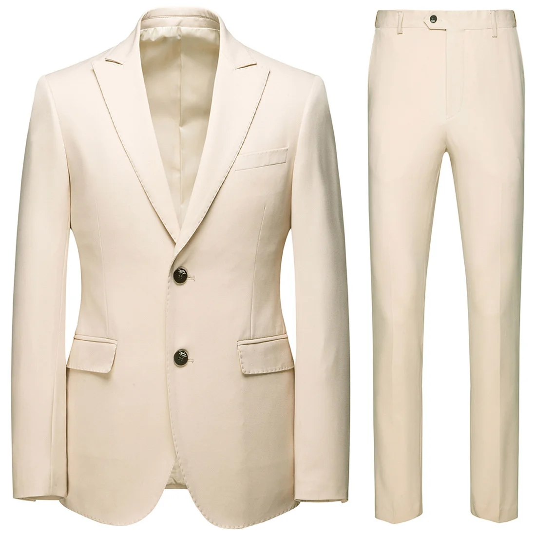 

Spring Casual Suit for Boy 2 Piece Set Men Business Suit Plus Size Groom Suit Men Suits Blazer Pants Beige Party Wear 5xl 6xl