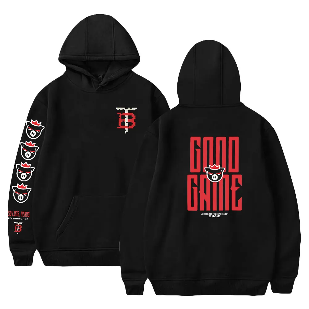 

Technoblade Hoodie New Fashion Men Women Long Sleeve Hooded Sweatshirt Streetwear Hip Hop Hoody Oversized