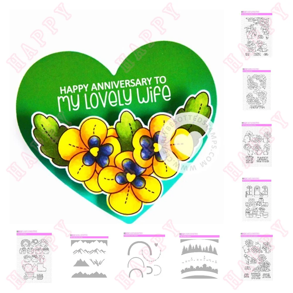 

New Metal Cutting Dies Stamps Stencils Floral Animal Birthday Gift For DIY Scrapbooking Paper Craft Handmade Album Card Template