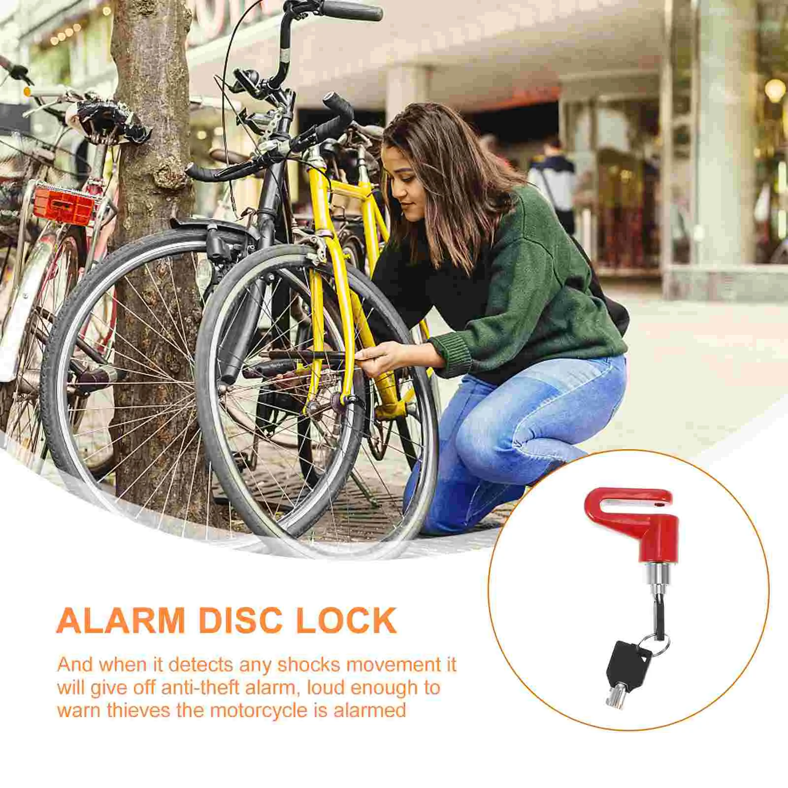 1 комплект замок дискового тормоза звуковой навесной для велосипедного колеса с
