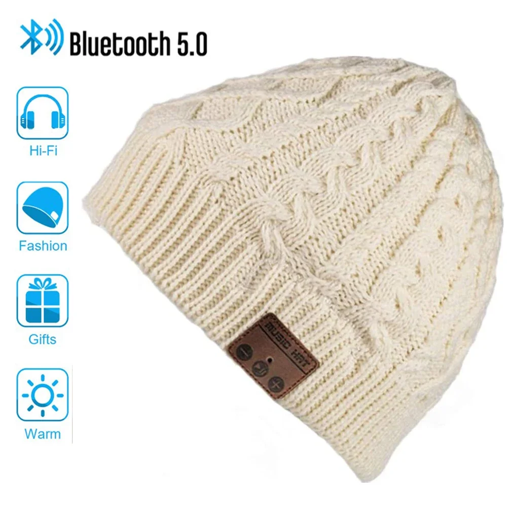 Беспроводная шапка для мужчин и женщин наушники музыкальная зимняя кепка