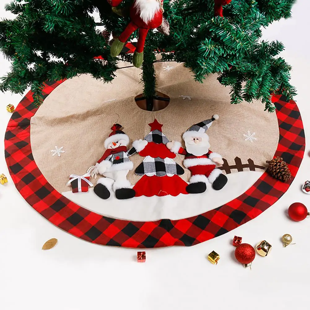 

Convenient Christmas Tree Skirt Reusable Tear Resistant Christmas Tree Mat for Festival Christmas Tree Carpet