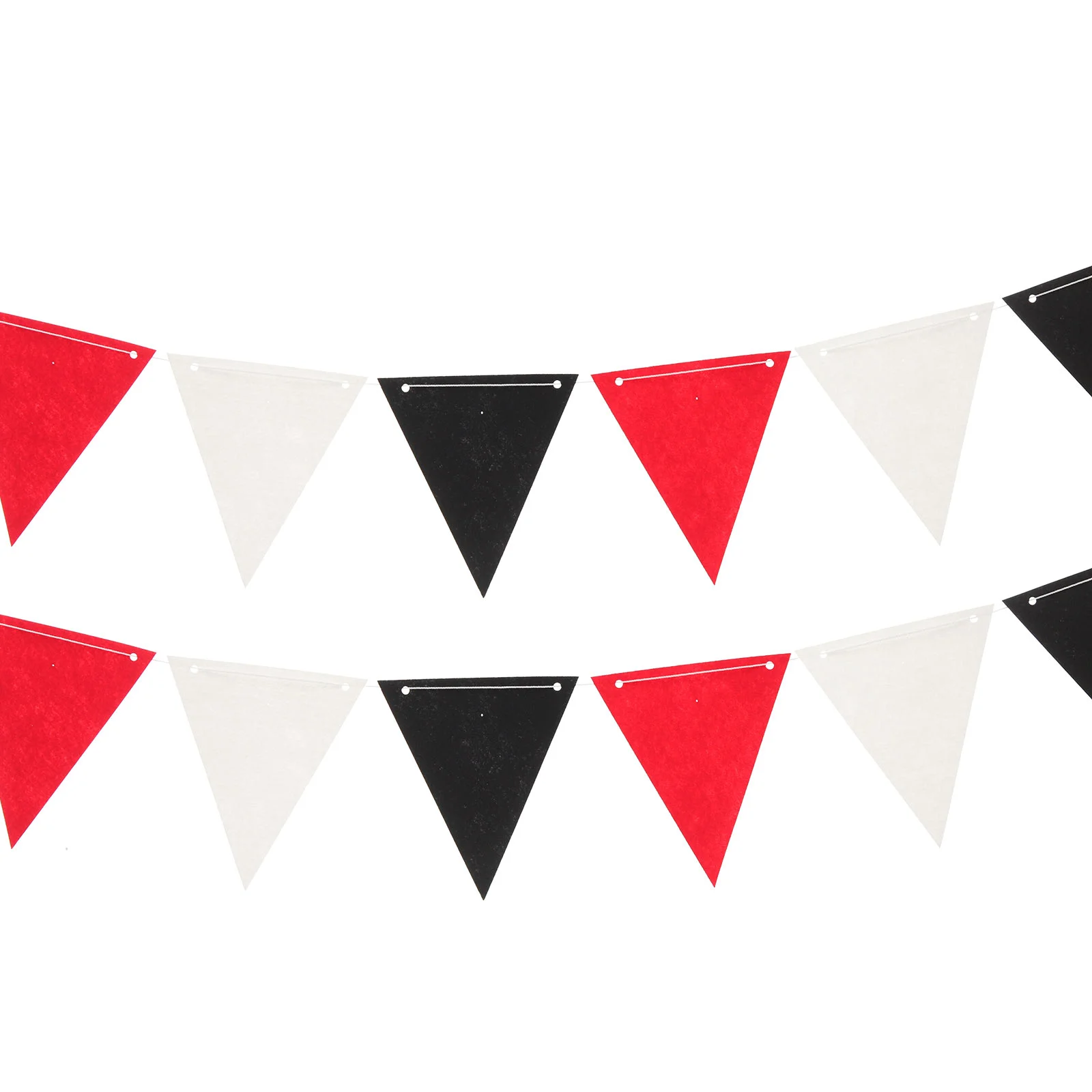 

Banner Party Pennant Decor Wall Bunting Red Black Triangle Hanging Graduation Crafted New Performance Stage Color Background