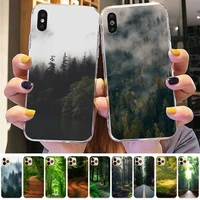 yinuoda green forest road phone case for iphone 11 12 13 mini pro xs max 8 7 6 6s plus x 5s se 2020 xr case