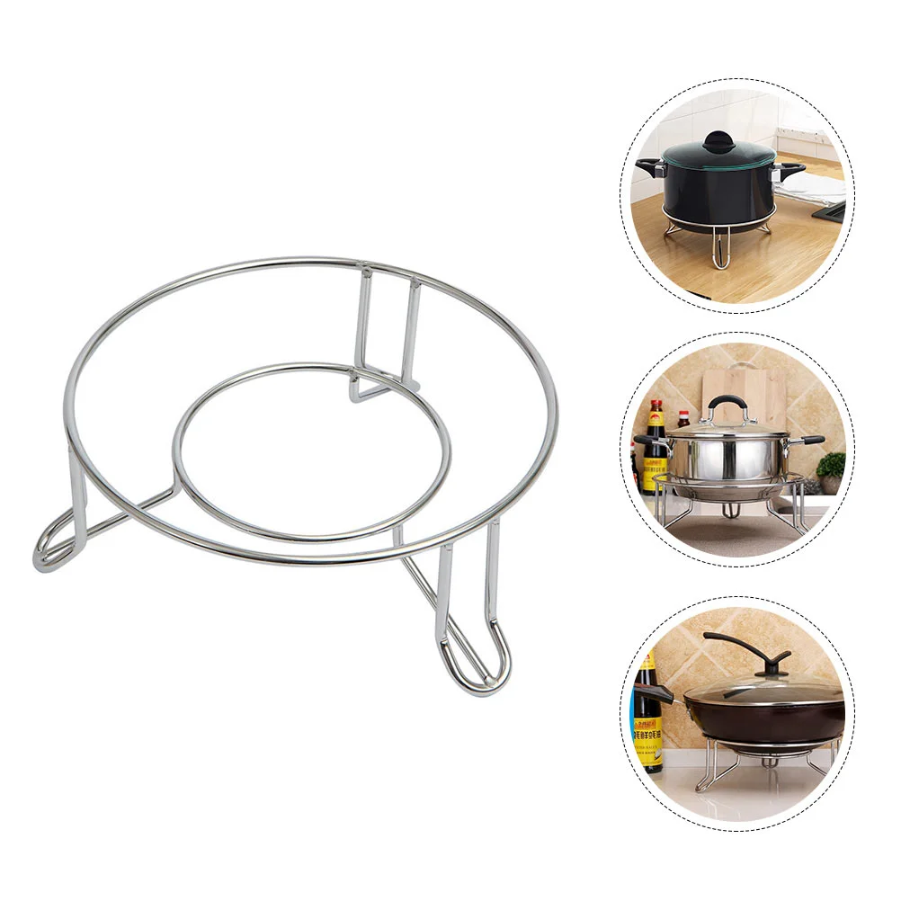 

Rack Pot Trivet Wok Stand Steel Stainless Holder Ring Steaming Steamer Insulated Steam Support Heat Stove Pressure Cooker