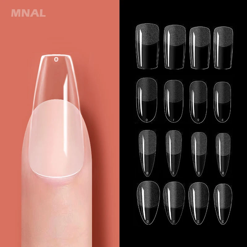 

120/240pcs/bag Coffin False Nail Capsule Full Cover Semi-Frosted Fake Nails Art Tips Press on Nails Tip Acrylic Accessories Tool