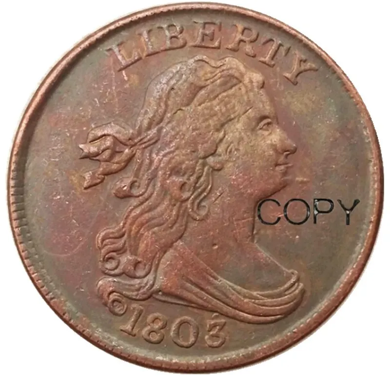 США 1803 драпированный бюст пол-цента медные копии монет