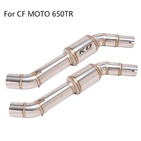 for cf moto 650tr header pipe slip on motorcycle mid link tube stainless steel connection 51mm muffler moto replacement