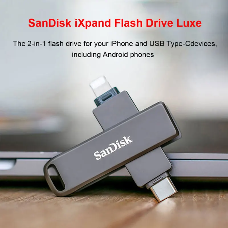 Флэш-накопитель SanDisk Lightning USB3.0 iXpand роскошный флэш-накопитель 256 ГБ 2 в 1 128 64 для iPhone/