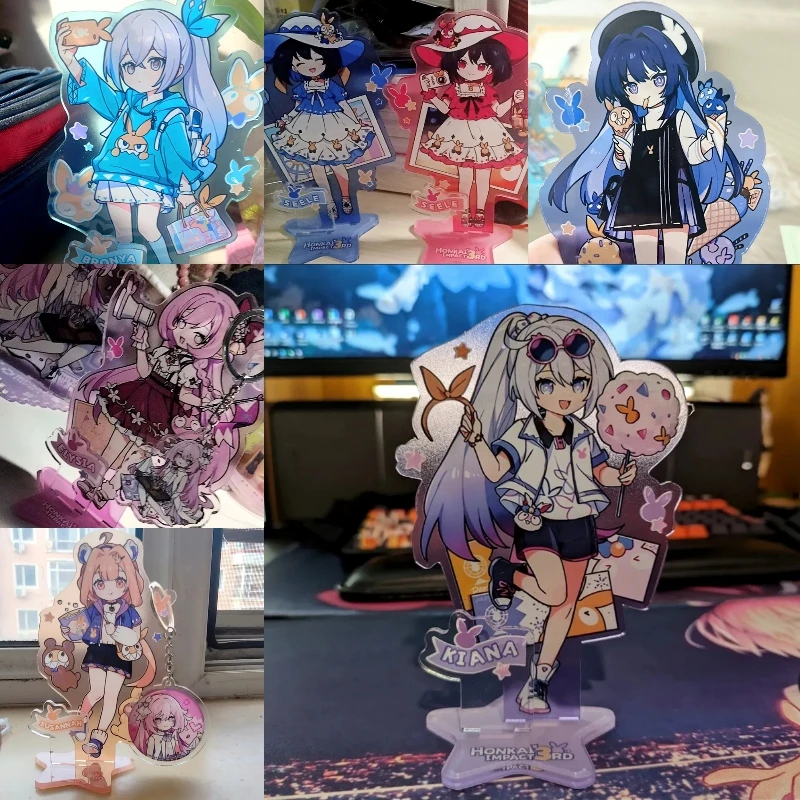 

Anime Game Honkai Impact 3 Elysia Cute Little Girl Homu Acrylic Stand Model Plate Desk Decor Standing Sign Character Fans Gifts