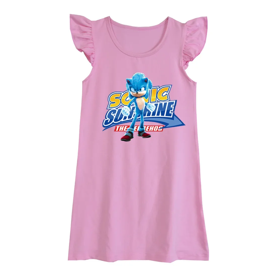 

Звуковое платье, Детская домашняя одежда, пижамное платье, платье для девочек с летающим рукавом, удобное и повседневное