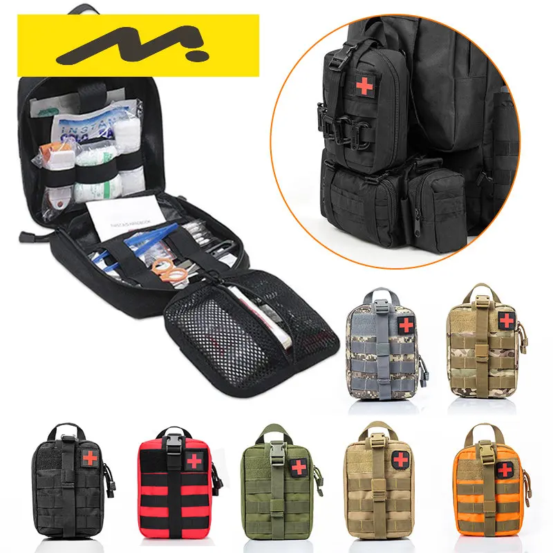 Outdoor First Aid Kit Tactical Molle Medical Bag Military EDC Waist Pack Hunting Camping Climbing Emergency Survival Bag