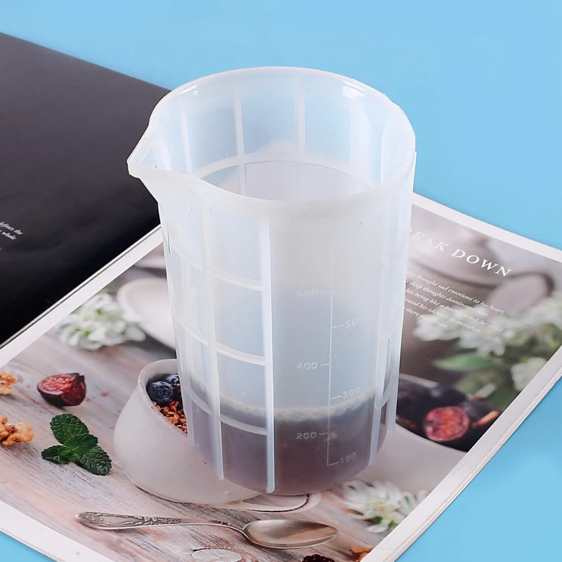 

750ml Silicone Measuring Cup With Clear Scale DIY Epoxy Resin Jewelry Accessories Making Tools Kitchen Cups