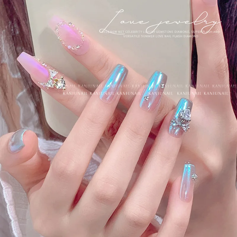 

5 шт./партия, подвеска для ногтей в форме сердца