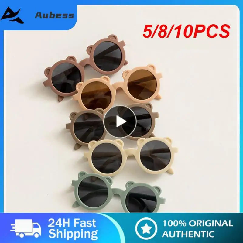 

5/8/10PCS Stylish Kid Sunglasses Children Baby Eyewear Cartoon Bear Glasses Boys Girls Sunglasses Summer Accessories Outdoors