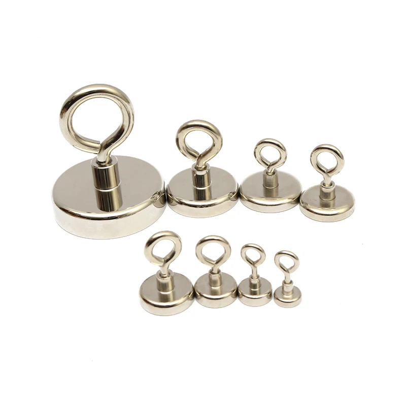 Super Strong Neodymium Fishing Magnets Magnetic Hooks Salvage Magnets Neodymium Round Powerful Rare Earth Magnet Searcher