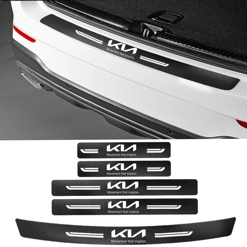 Защитная пленка из углеродного волокна для порога автомобиля наклейки на задний