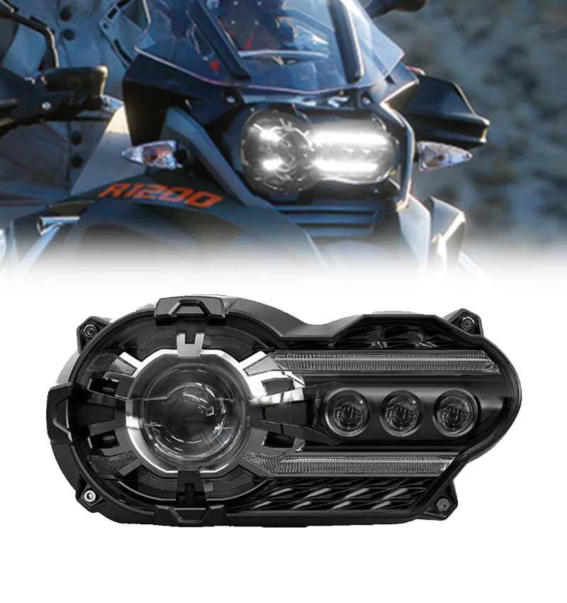 

New E24-Mark LED Motorcycle LED Headlight with DRL Hi/Lo Beam Fit for BMW R1200GS 2004-2012 R1200GS Adventurer 2005-2013