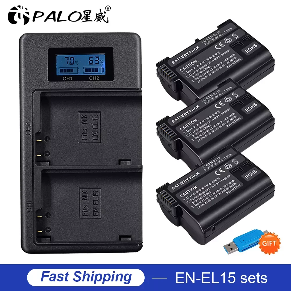 

EN-EL15 EN-EL15a ENEL15 Battery for Nikon D7000 D7100 D7200 D850 D750 D7500 D810 D500 D800 D610 D600 EN-EL15b Battery L5 D810A