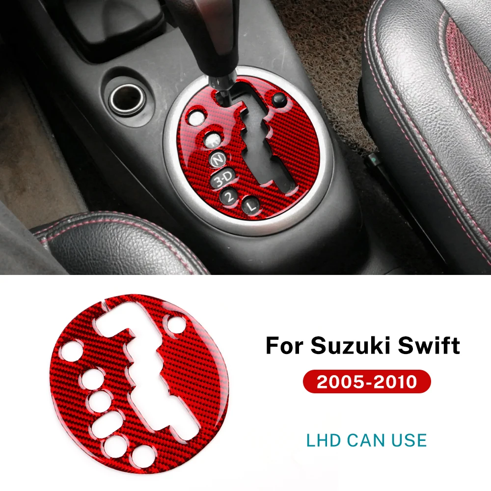 

Для Suzuki Swift ZC31S 2005 2006 2007 2008 2009 2010 Наклейка из настоящего мягкого углеродного волокна LHD RHD Автомобильная внутренняя панель переключения передач