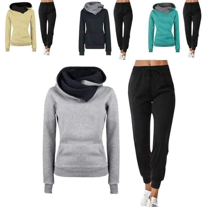 

Женский спортивный костюм из двух предметов, толстовка с капюшоном и штаны